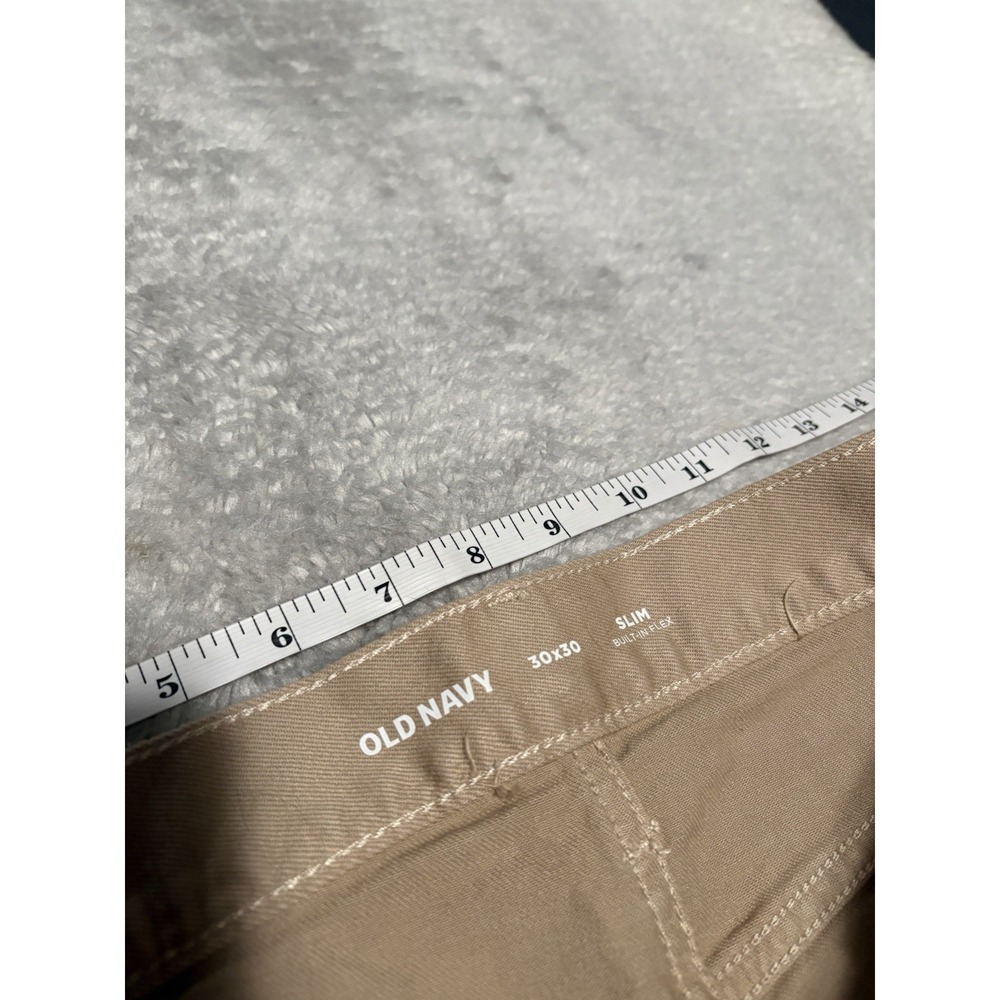New Old Navy Men's Slim Beige Jeans Size 30x30 Pants Built Flex - Picture 7 of 8